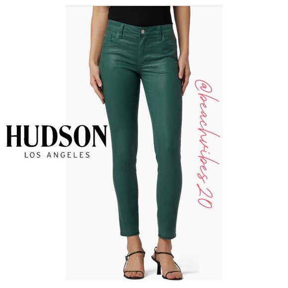 *HUDSON JEANS Natalie Ankle Super Skinny Jeans Sparkling Pine O-23 - Picture 1 of 13